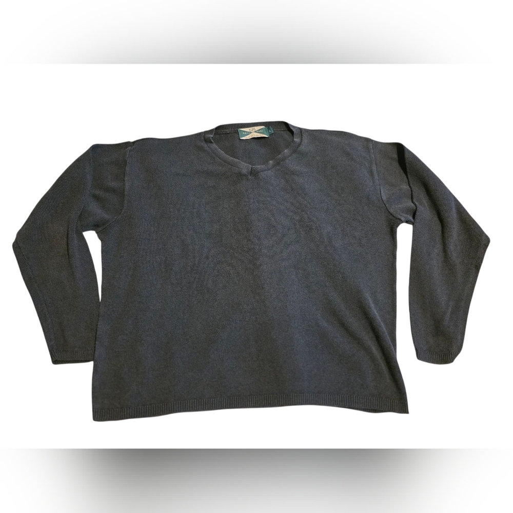 525 Menswear Black V Neck Sweater Size L